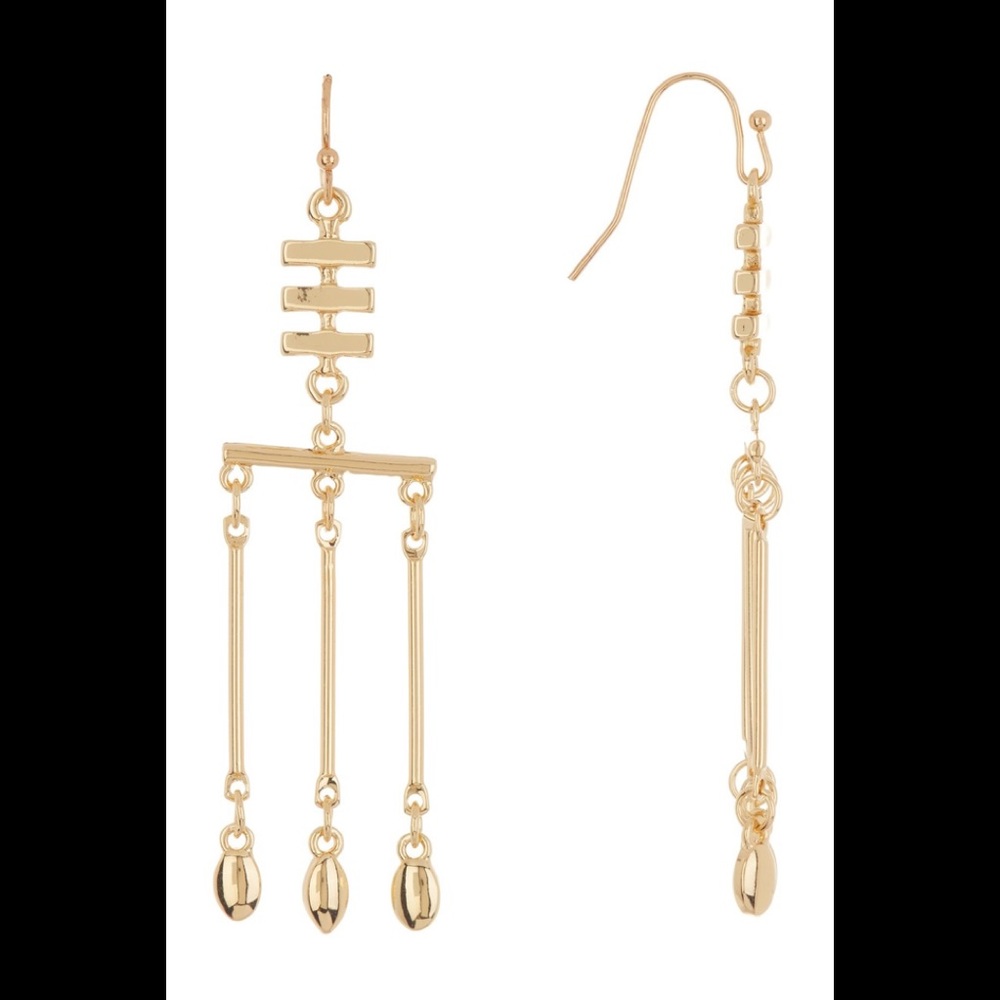 Abstract mobile goldtone earring